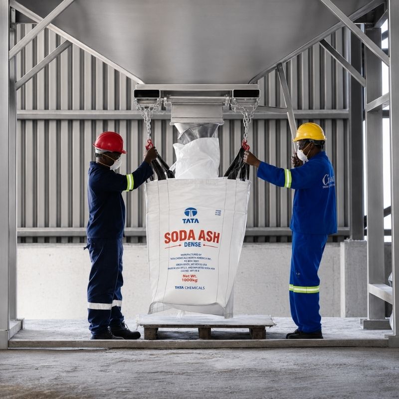 Soda Ash Bulk Bagging Operations Hopper